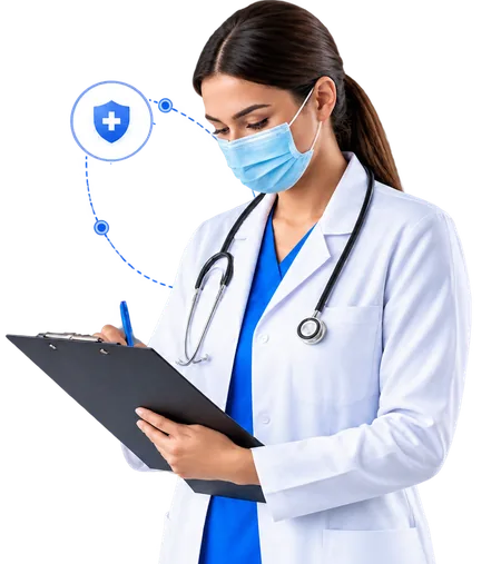 Doctor Writing on Clipboard